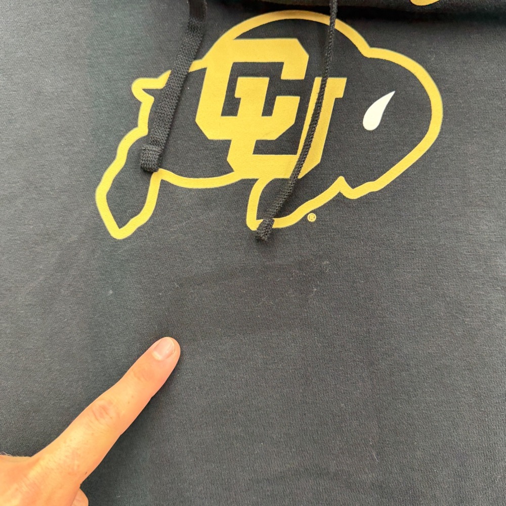 Nike Colorado Buffaloes Hoodie Mens XL Black Gold CU Buffs NCAA Pullover Fleece - Picture 4 of 10